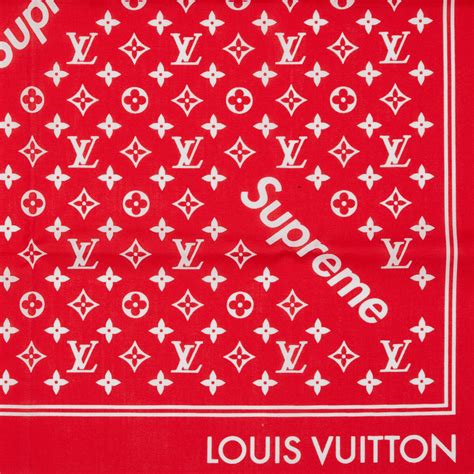 louis vuitton monogram bandana red.